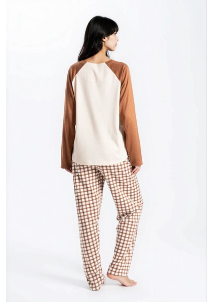 Kadın Ekru Study Cafe Looks Reglan Pijama Takım fırsatları