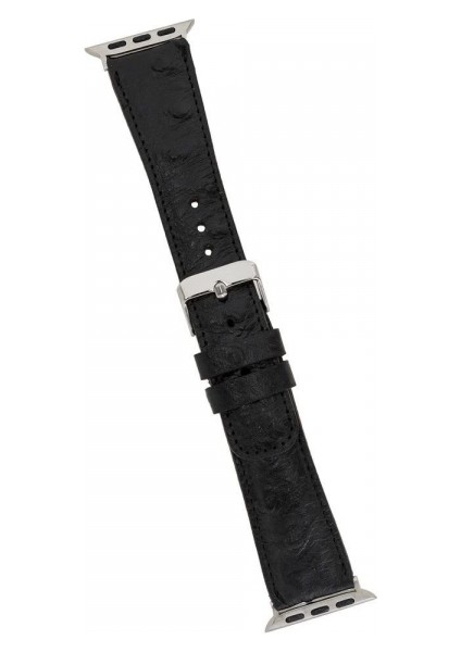 Apple Watch Uyumlu Deri Kordon 42-44-45MM De5 Siyah modelleri