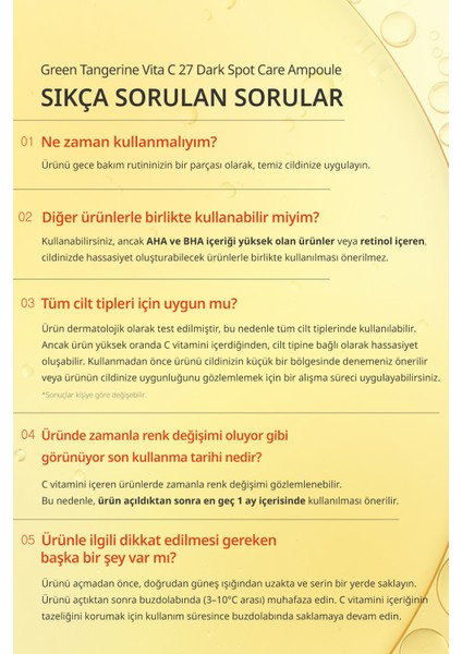 %27 Saf C Vitamini İçerikli Konsantre Ampul GOODAL Green Tangerine Vita C 27 Dark Spot Care Ampoule
