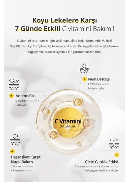%27 Saf C Vitamini İçerikli Konsantre Ampul GOODAL Green Tangerine Vita C 27 Dark Spot Care Ampoule