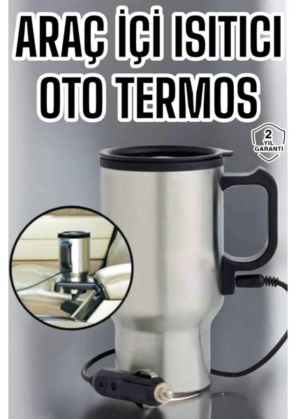 Bfs Araç Içi Çelik Su Isıtıcı Termos Bardak Çakmak Girişli Kupa Görünümlü