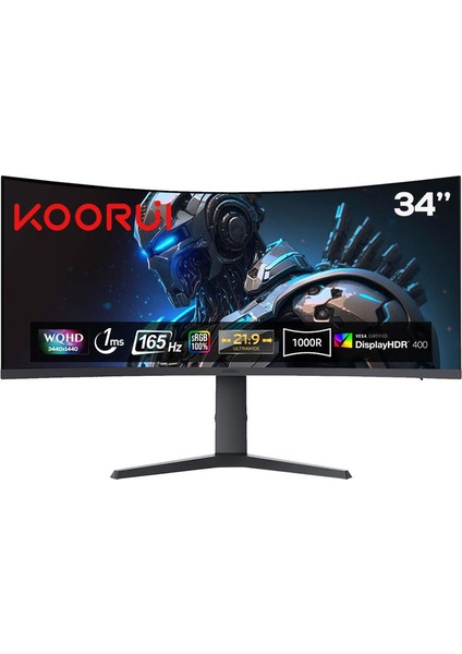 34" 34E6UC 165Hz 1ms Va Wqhd (Hdmı, Displayport) Curved Gaming Monitör