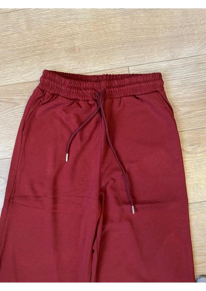 Modal Karışımlı Bol Kesim Geniş Paça Eşofman Altı fiyatları