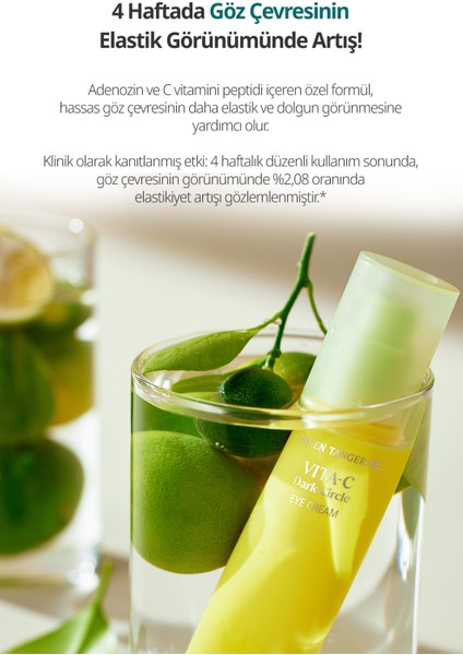 Tangerine Vita C Dark Circle Eye Cream - Yeşil Mandalina Özlü Aydınlatıcı Göz Kremi