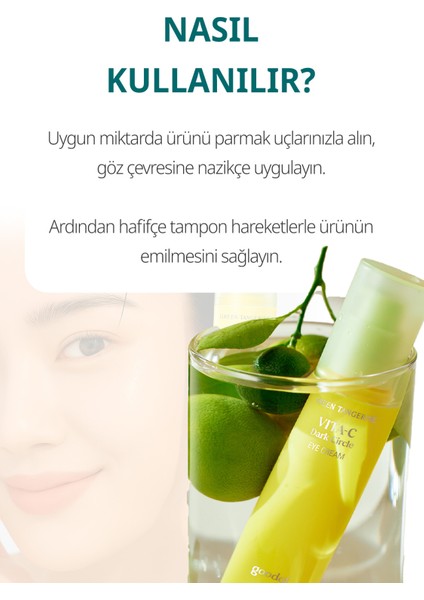 Tangerine Vita C Dark Circle Eye Cream - Yeşil Mandalina Özlü Aydınlatıcı Göz Kremi