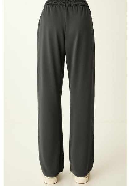 Modal Kumaş Bol Paça Pantolon - Geniş Paça Eşofman Altı Antrasit fiyatları