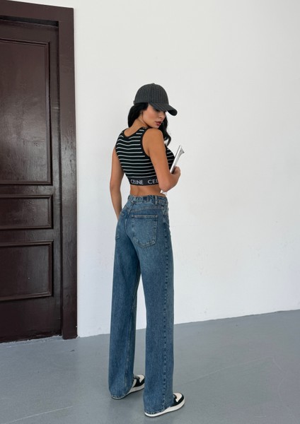 Ayarlanabilir Bel Tokalı Yüksek Bel Kadın Pantolon V112 indirimleri