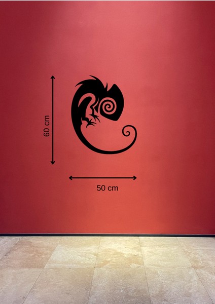 Bukalemun Figürlü Siyah Metal Duvar Tablosu fiyatları