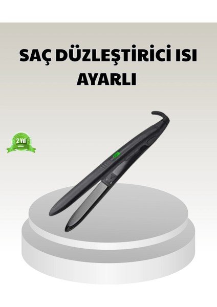 Bfs Dijital Ekranlı Isı Ayarlı Saç Düzleştirici – Titanyum Plaka, Seyahat Dostu Tasarım