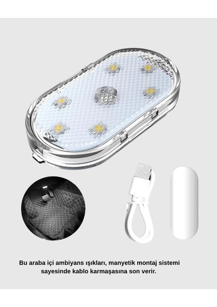 Bfs Kablosuz Manyetik Araba Içi LED Ambiyans Aydınlatma – Pratik Montajlı fırsatları