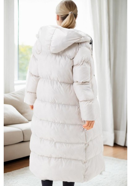 Z9756 Dewberry Bayan Şişme Kaban-Bej fiyatları