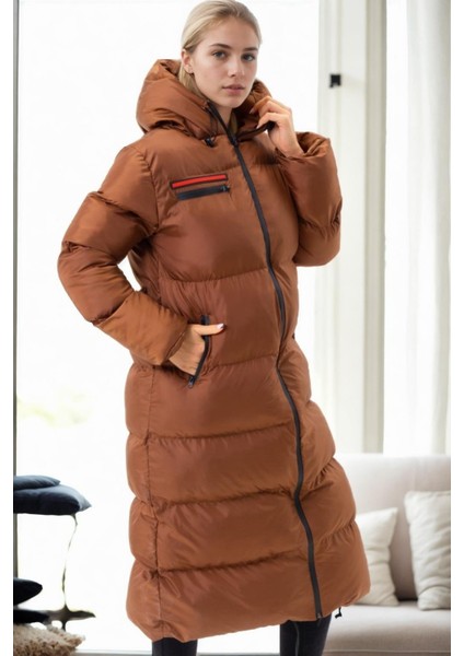 Z9756 Dewberry Bayan Şişme Kaban-Camel