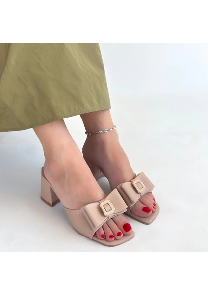 Mtxdpn Veor Nude Cilt Topuklu Terlik (Numara: 39) fırsatları