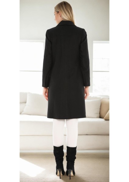 Z9672 Dewberry Bayan Palto-Siyah fiyatları