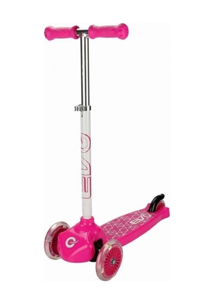Evo Işıklı 3 Tekerlekli Pembe Scooter