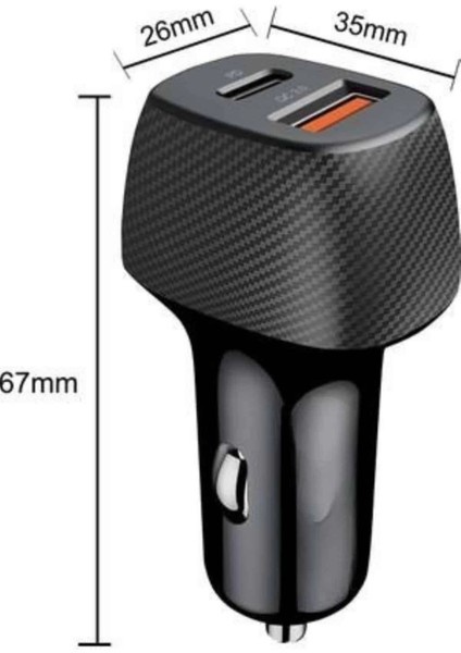 Bfs Araç Içi Hızlı Şarj Soketi 38W Oto Çakmaklık Type-C Araba Çakmaklık fırsatları