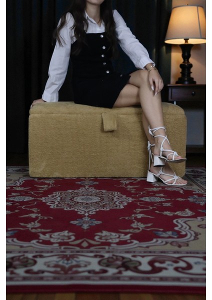 Dikdörtgen Sandıklı Puf – Yumuşacık Doku Teddy Kumaş Makyaj Masa Pufu Bench