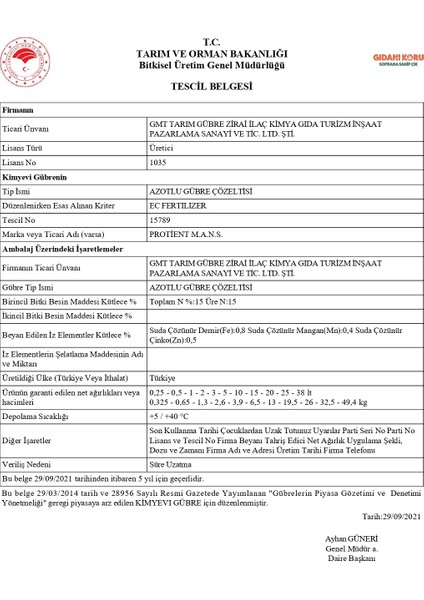 M.a.n.s 20 Lt – N:15 Fe:0,8 Mn:0,4 Zn:0,5 – Ph Düşürücü, Tuz Çözücü, Amid Azot ve Mikro Element Içerikli Sıvı Gübre fiyatları