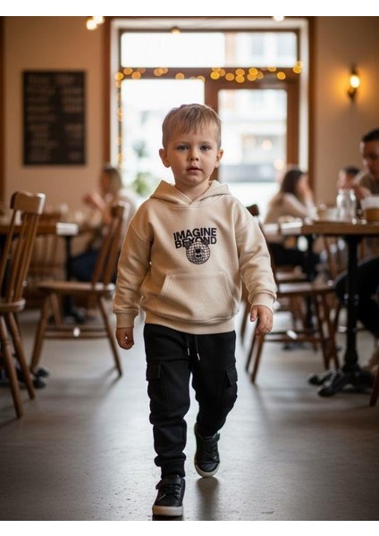 Erkek Çocuk Ayıcık Desenli Kapüşonlu Eşofman Takım fiyatları