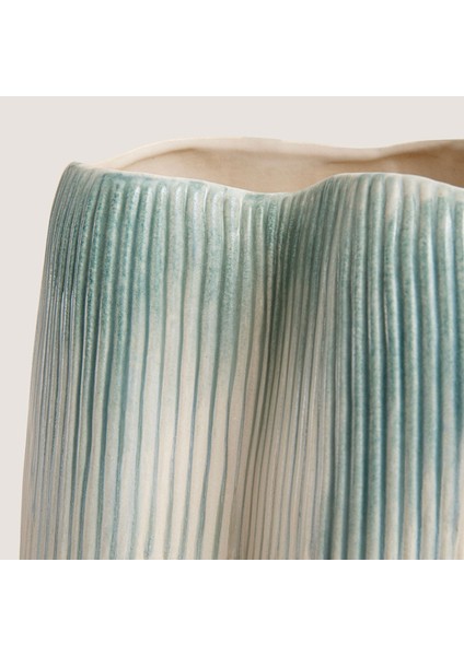 Flıp Vazo Büyük Bej/mavi fırsatları