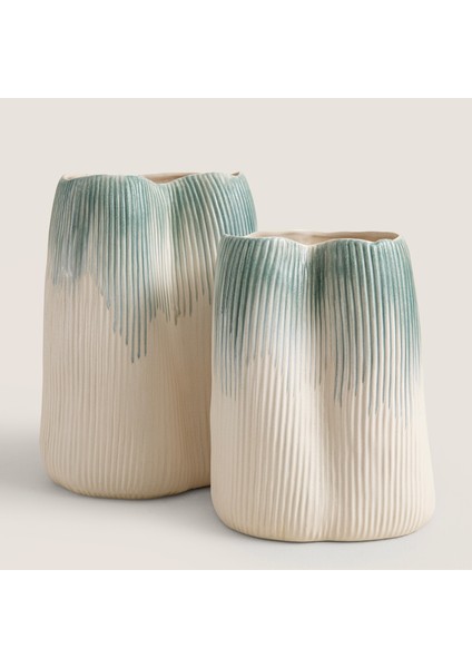 Flıp Vazo Büyük Bej/mavi indirimleri