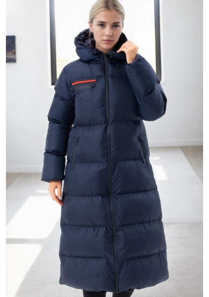 Z9756 Dewberry Bayan Şişme Kaban-Lacivert