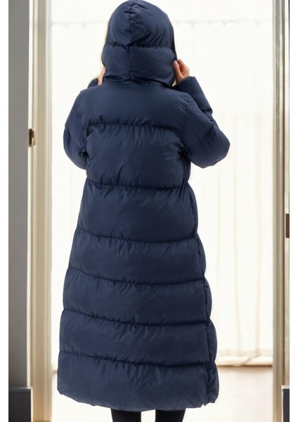 Z9756 Dewberry Bayan Şişme Kaban-Lacivert fiyatları