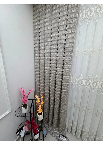 Nivemeshome 656 Sultan Şönil Dokuma Vizon 1/3 Pile Fon Perde Apm fiyatları