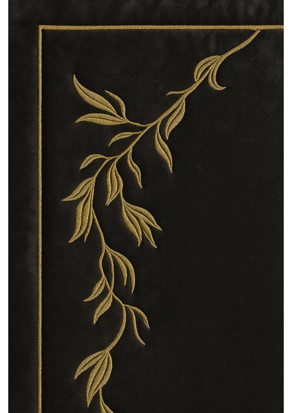 Sahra Siyah Kadife Nakışlı Seccade Süngerli Yumuşak Çeyizlik Hediyelik Bohça Lüks Namazlık modelleri