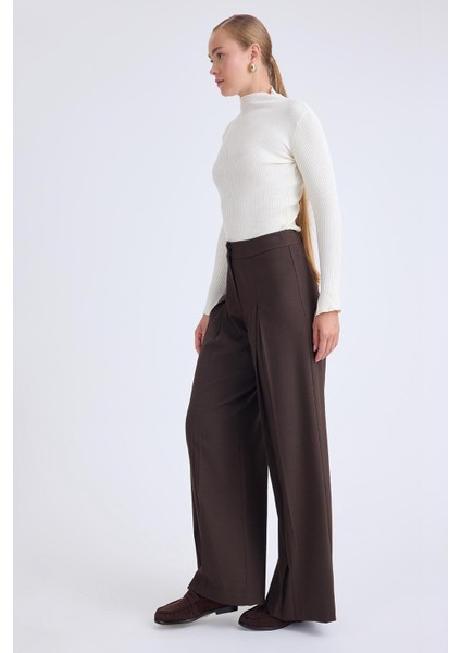 Pileli Geniş Paça Pantolon modelleri