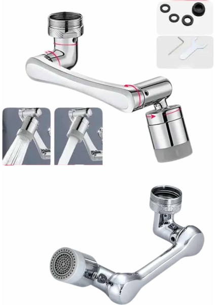 Bfs 180 Derece Dönebilen Fonksiyonel Paslanmaz Çelik Robotik Kol Musluk Başlığı fiyatları