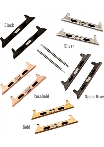 Apple Watch Uyumlu Deri Kordon 42-44-45MM Rst1 Siyah modelleri