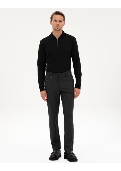 Erkek Antrasit Slim Fit Kumaş Pantolon 50313641-VR006