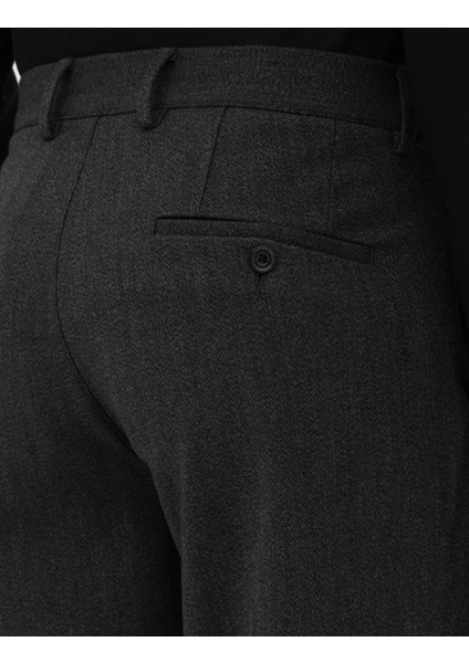 Erkek Antrasit Slim Fit Kumaş Pantolon 50313641-VR006
