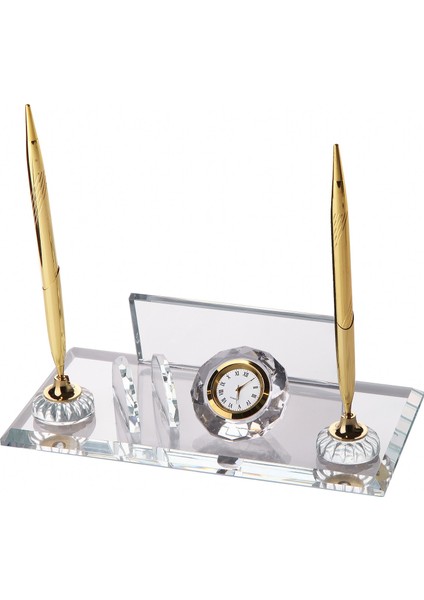 525 İsme Özel Ekonomik Kristal Masaüstü İsimlik Altın