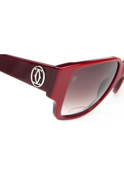 Gloria Red Brown Square Kırmızı Kare Bayan Güneş Gözlüğü indirimleri