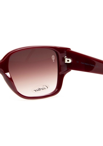 Gloria Red Brown Square Kırmızı Kare Bayan Güneş Gözlüğü