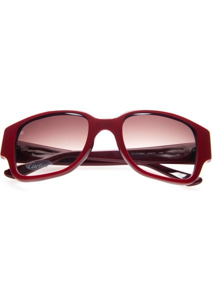 Gloria Red Brown Square Kırmızı Kare Bayan Güneş Gözlüğü