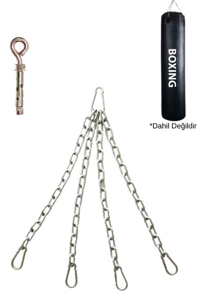 Boks Kum Torbası Tavana Asma Seti Aparatı 4 Kollu Zincir Askı