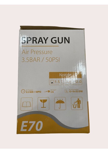 Boya Tabancası 1.5 mm Üstten Metal Depolu Lis Spray Gun modelleri