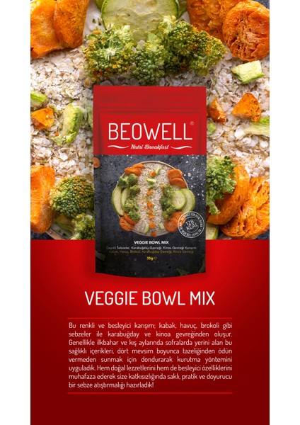 Nutri Breakfast – Veggie Bowl Mix – Freeze Dried Dondurularak Kurutulmuş Kahvaltılık Gevrek Karışımı fırsatları