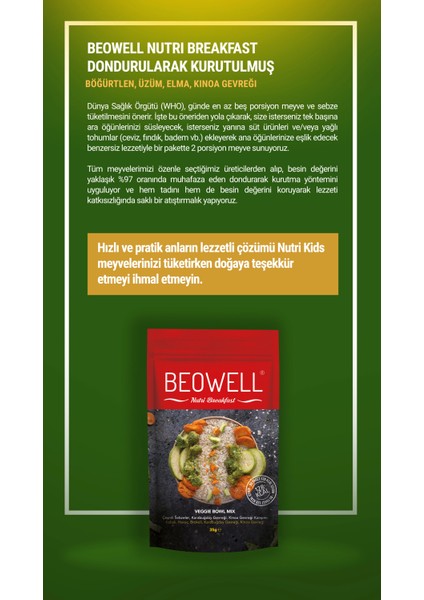 Nutri Breakfast – Veggie Bowl Mix – Freeze Dried Dondurularak Kurutulmuş Kahvaltılık Gevrek Karışımı