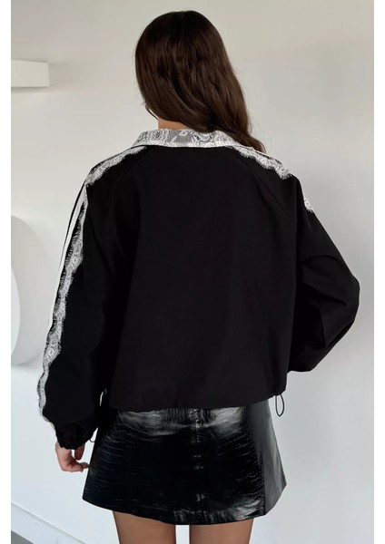 Çift Taraflı Giyilebilir Dantel Detaylı Tarz Mont P-00019081 modelleri