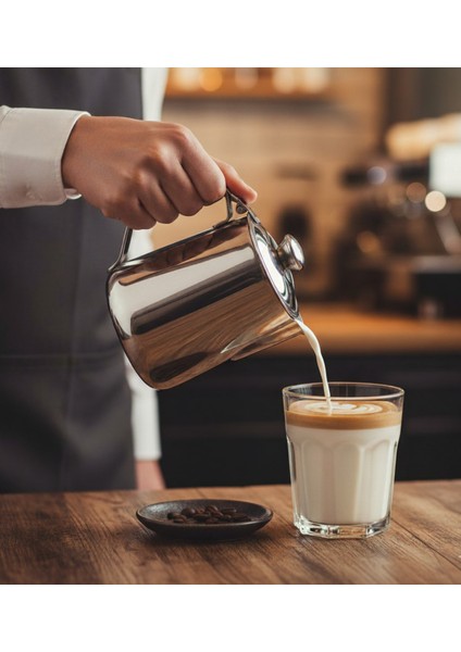 Paslanmaz Çelik Kapaklı Süt Potu Sütlük 1,5 Lt 304 Kalite