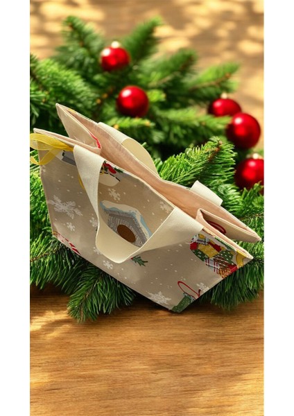 Yılbaşı Temalı Bez Alışveriş Çantası modelleri