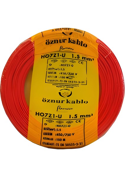Nhxmh Yanmaz Kablo kırmızı Öznur 2.5 Luk