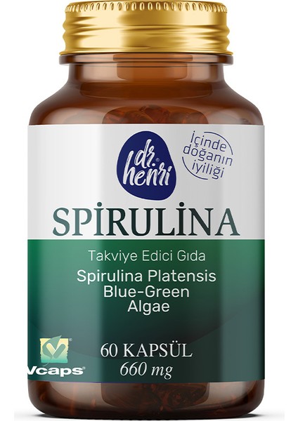 Spirulina İçeren Takviye Edici Gıda 60 Kapsül 660 mg