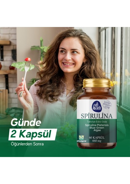 Spirulina İçeren Takviye Edici Gıda 60 Kapsül 660 mg modelleri