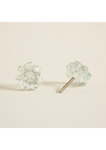 Glamy Cam Flower 2 Li Çekmece Kulbu Transparan fiyatları