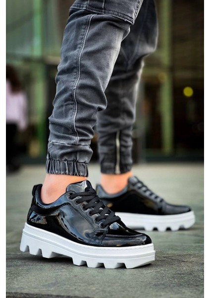 Mtxdpn KB-056 Kuback Siyah Rugan Beyaz Yüksek Taban Günlük Spor Ayakkabı (Numara: 44) fiyatları